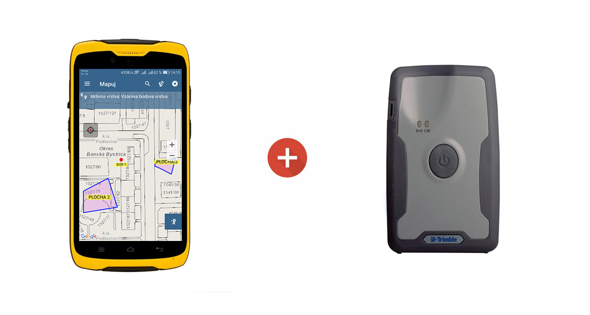 Trimble TDC100 + Trimble R1 + MAPUJ
