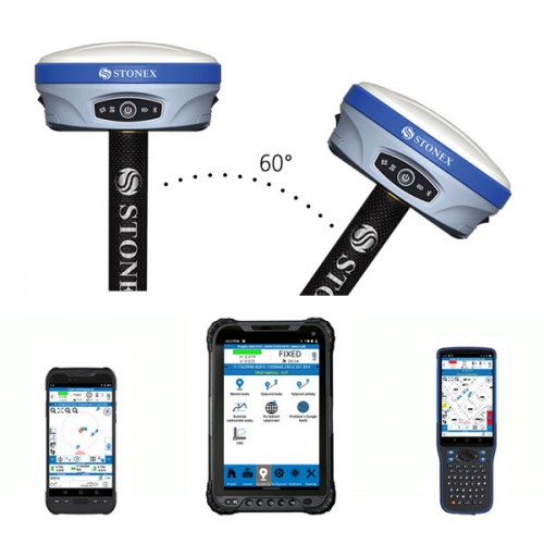 GNSS Stonex S900A s IMU a kontrolnou jednotkou - kompletná zostava