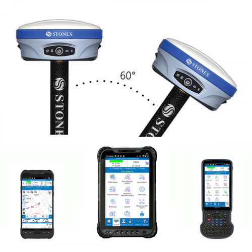 GNSS Stonex S900+ s IMU a kontrolnou jednotkou - kompletná zostava