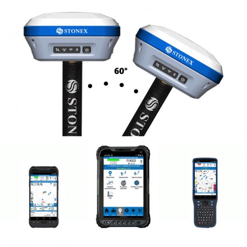 GNSS Stonex S850A s IMU a kontrolnou jednotkou - kompletná zostava